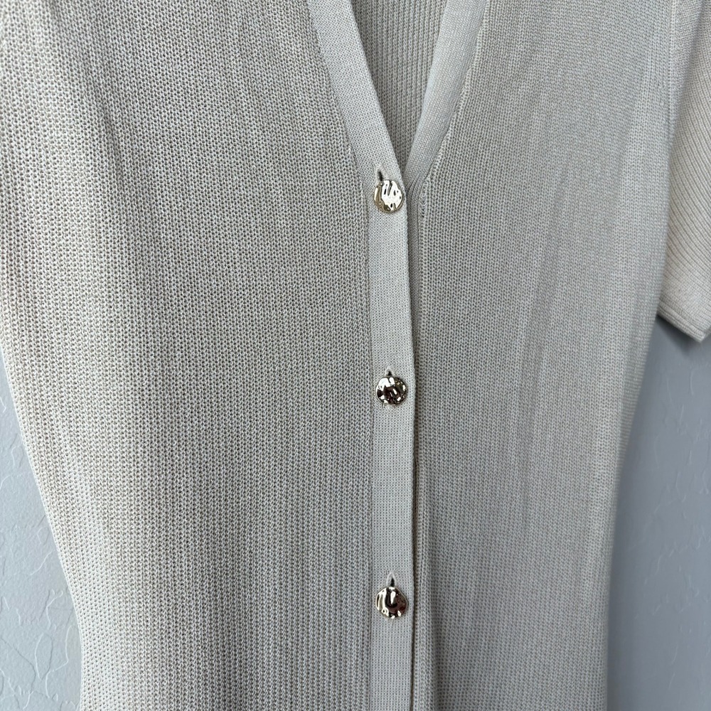 DISSH Dress Liam Beige Ribbed Knit Button Down Maxi Dress Size XS - Picture 5 of 9